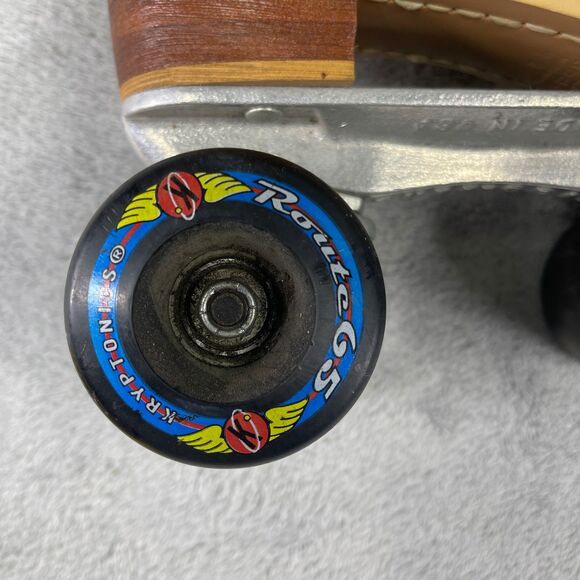 Vintage Riedell 130L Tan Suede Leather Roller Skates Size 6 Suregrip - Picture 8 of 16